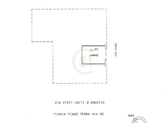24 - Planimetria Garage - Appartamento Via Texas 13, Biancavilla - planimetria 1