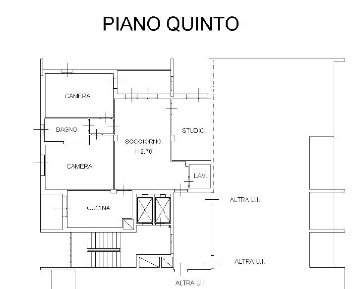 Catastino app x p - Four-room apartment Via Enrico Berlinguer 8, Parma (neighborhood San Lazzaro) - floor plans 1