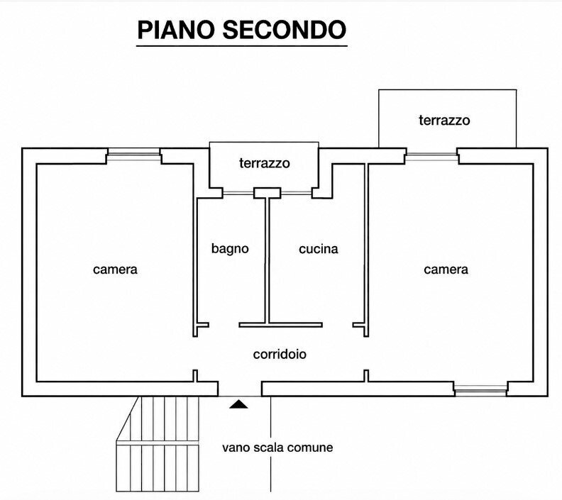 1 - Appartamento all'asta Via Enrico Fermi 4/3, Tortona - planimetria 1