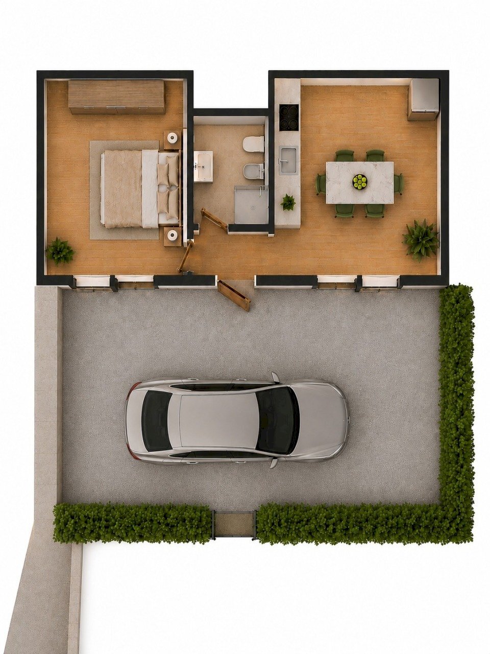 Planimetria con posto auto - Appartamento Via Pier Fortunato Calvi, Firenze - planimetria 1
