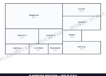 Planimetria - Four-room apartment Via Libertà, Stio - photo 5