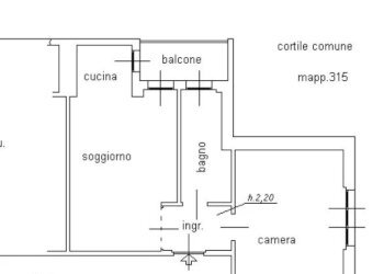 Planimetria - One-room apartment Via Angelo Bisi, Milano (neighborhood Baggio) - photo 14