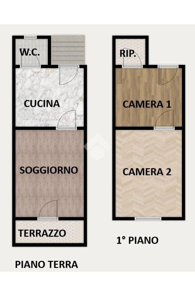 Three-room apartment Via Bartolomeo Parodi, Ceranesi - floor plans 1