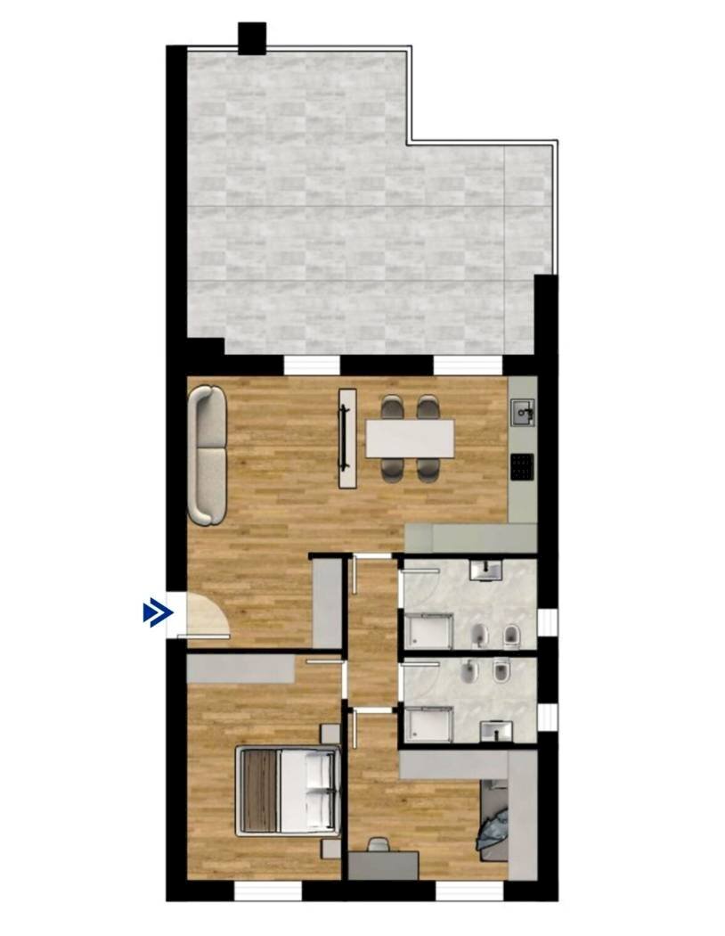 Attic Via dello Sport, Granarolo dell'Emilia - floor plans 1