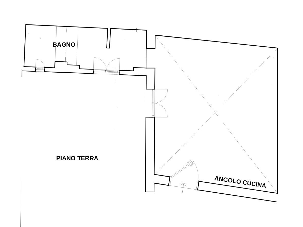 PLANIMETRIA - Appartamento via del Pratello, 41, Bologna (zona Malpighi) - planimetria 1