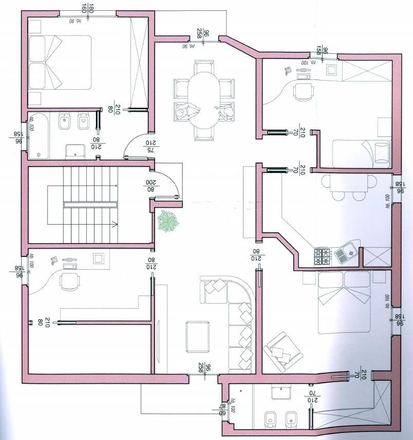 PLANIMETRIA - Appartamento Via Pompeo Vizzani, Bologna (zona Massarenti) - planimetria 1