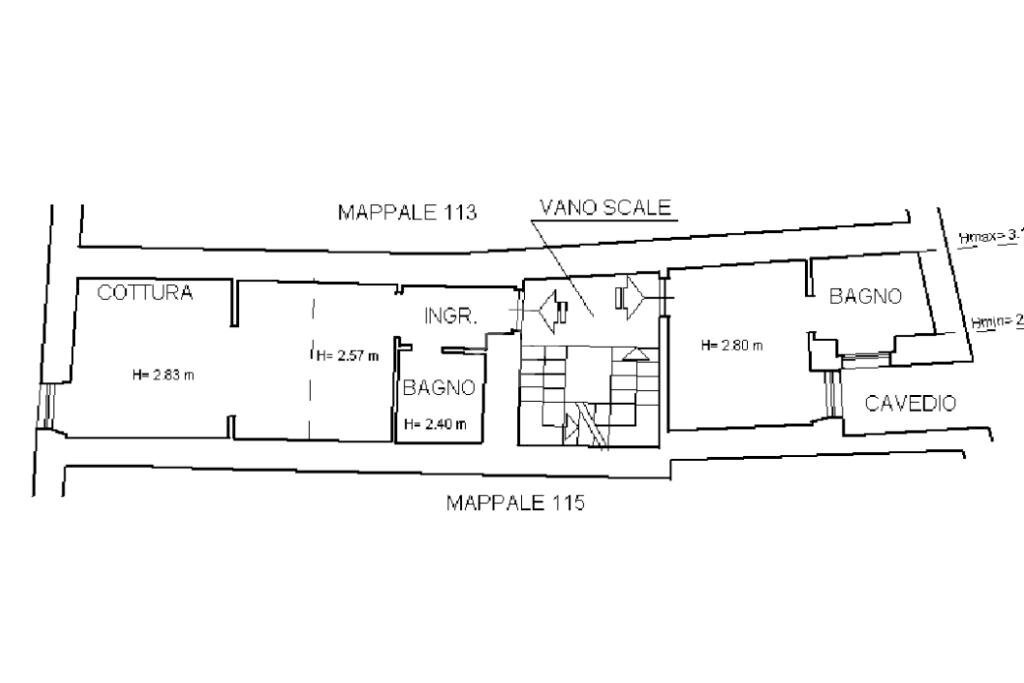 Two-room apartment Via Cavour, Lerici - floor plans 1