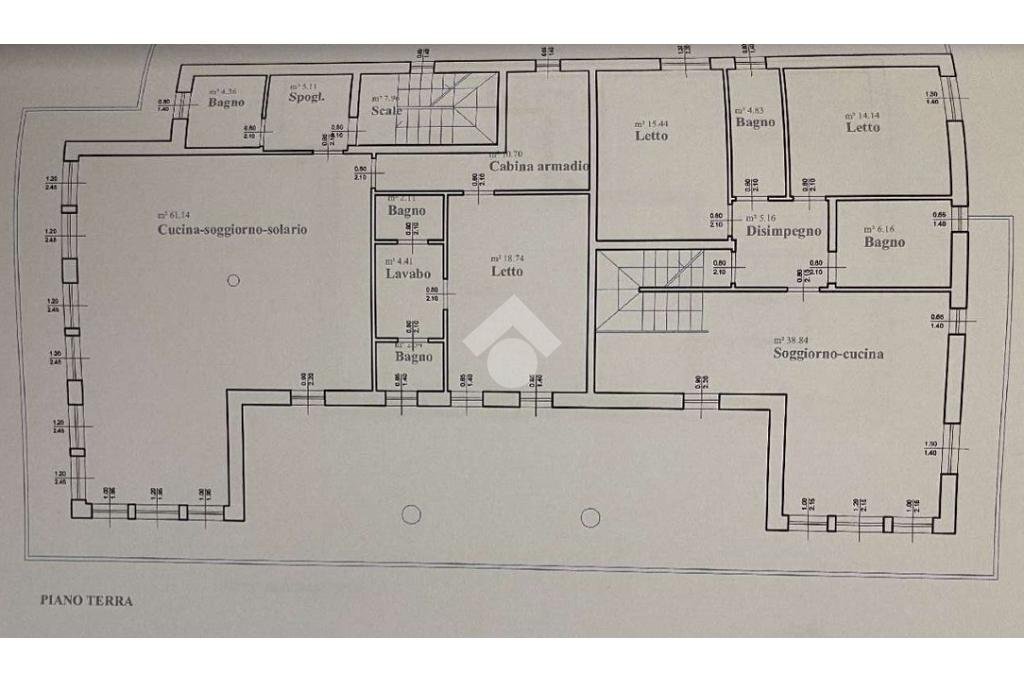 Villa Via S. Francesco al Campo, Rivarossa - planimetria 1