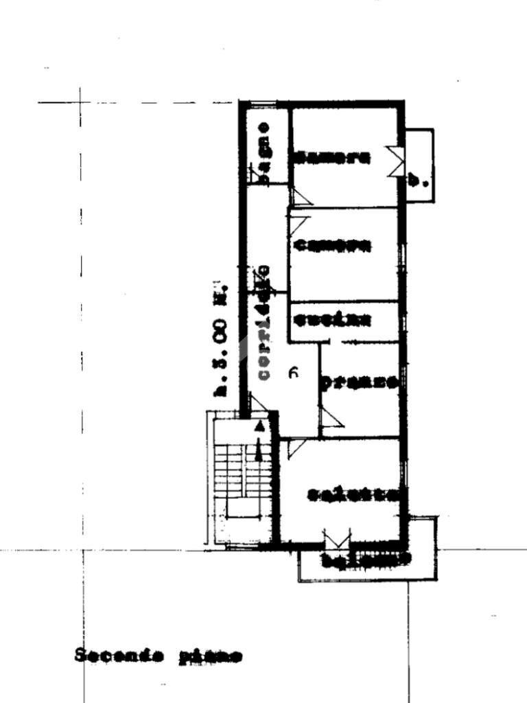 Three-room apartment Via Menconi, Langhirano - floor plans 1