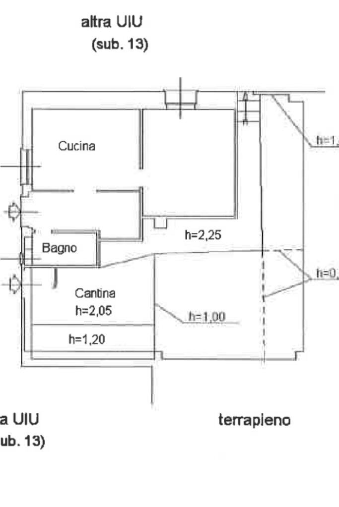 Two-room apartment Via antica strada della guardia, Ceranesi - floor plans 1