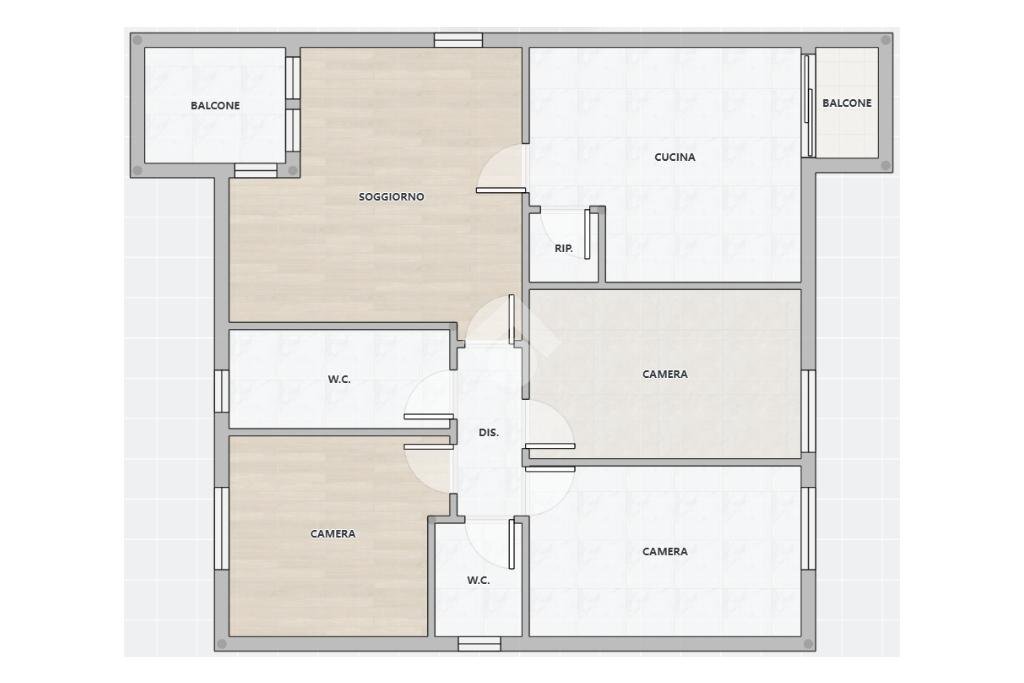 Four-room apartment Via flavia casadei, Rimini - floor plans 1