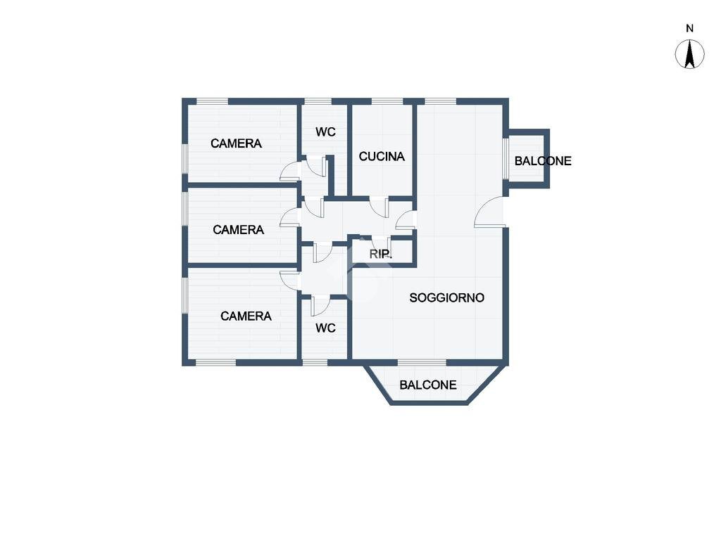 Quadrilocale Via Lanfranco Della Pila, Milano (zona Niguarda) - planimetria 1