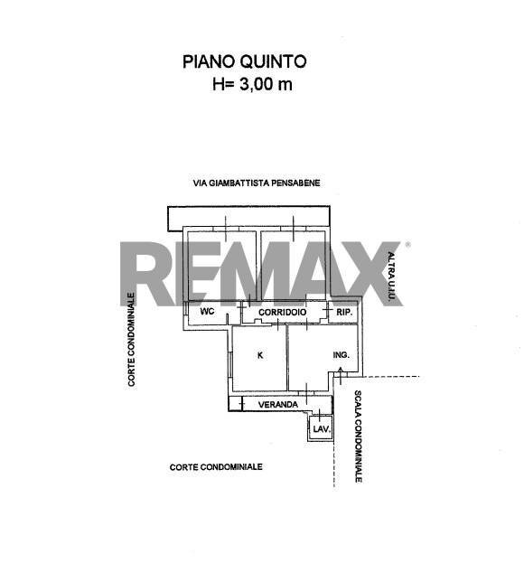Pianta 2D - Appartamento Via Giambattista Pensabene
 
13, Catania - planimetria 1