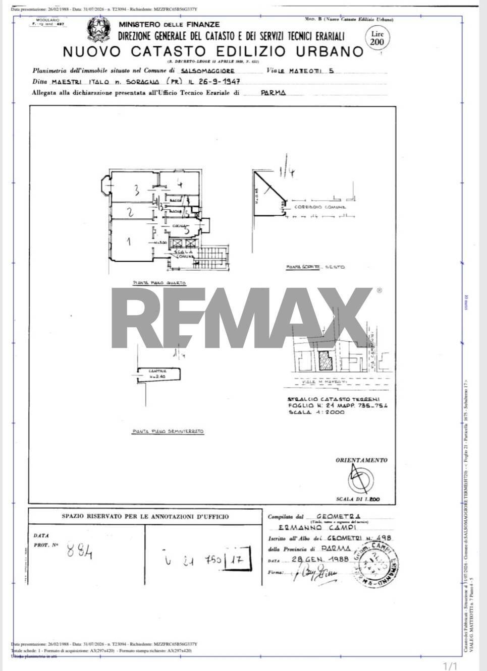 Pianta 2D - Apartment Viale Matteotti
 
7, Salsomaggiore Terme - floor plans 1