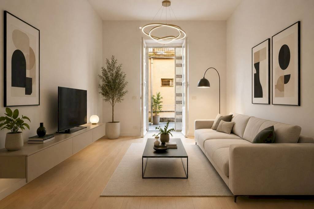 Salone - Three-room apartment corso Alessandro De Stefanis, 12, Genova (neighborhood Marassi) - photo 2