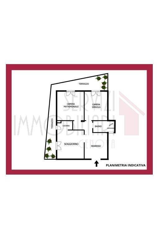 Three-room apartment via Federico Donaver, Genova (neighborhood Marassi) - floor plans 1