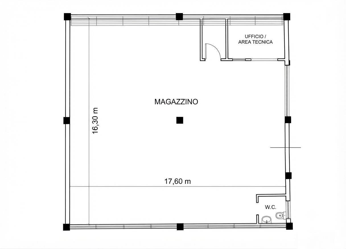 Capannone Stradale Pinerolo, 58, Bricherasio - planimetria 1