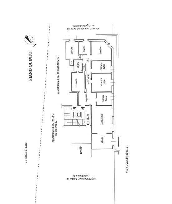 Apartment at auction via Alessandro Rimassa, 66, Genova (neighborhood Foce) - floor plans 1