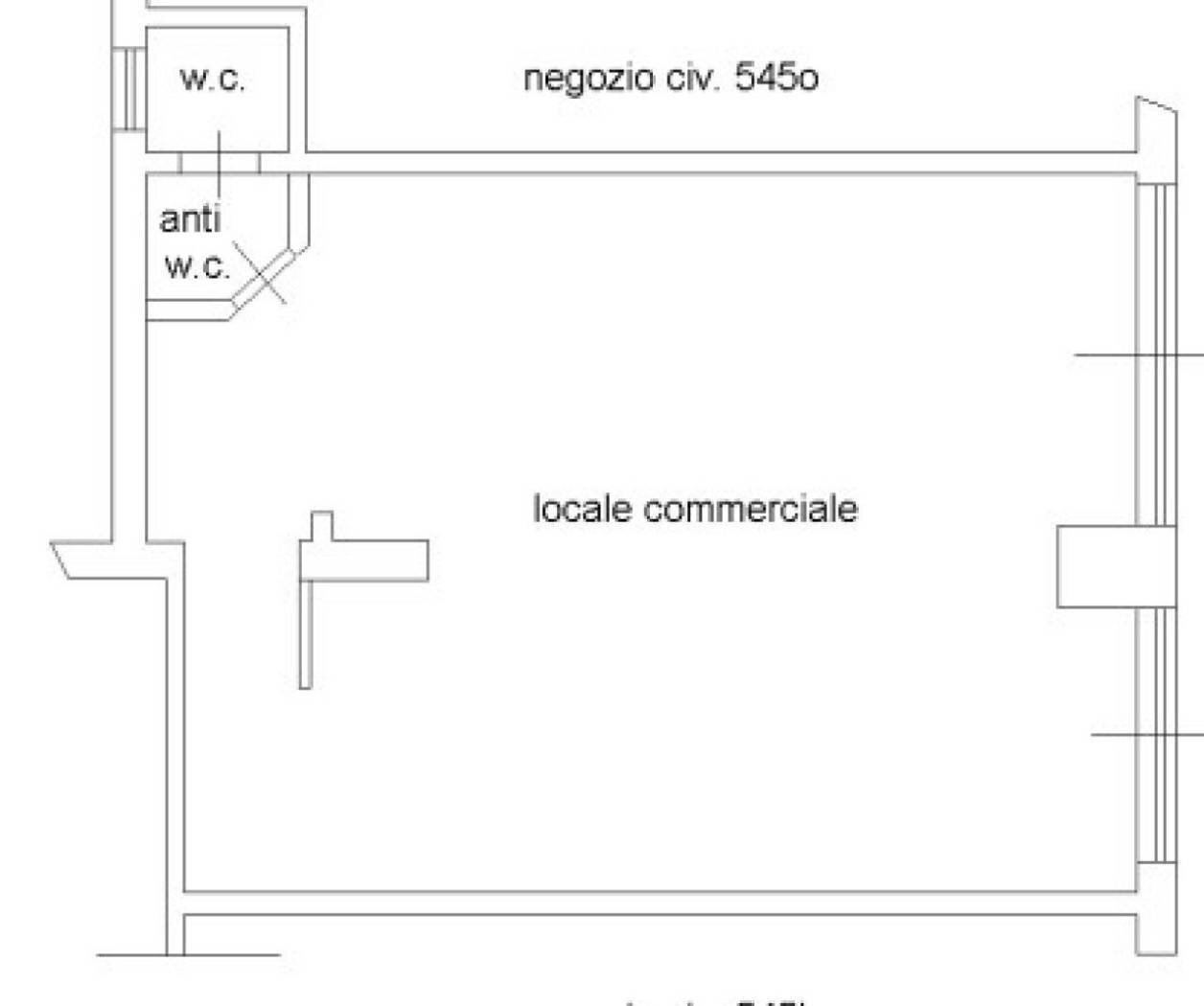 Shop via Tiburtina, 545, Roma - floor plans 1
