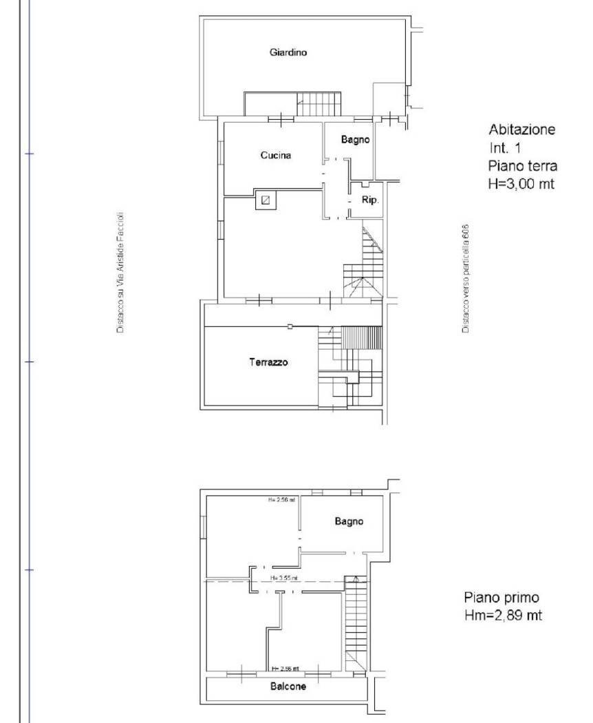 Villa via Aristide Faccioli, 173, Roma - floor plans 1