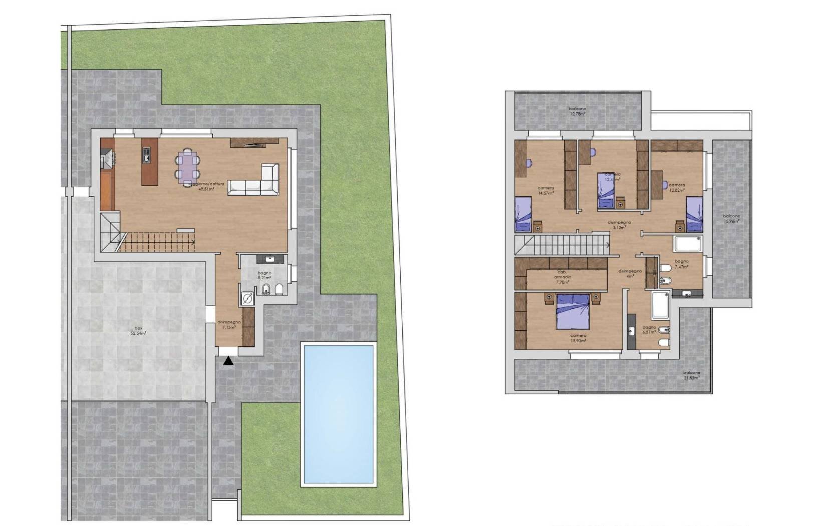Villa via S. Rocco, 44, Bonate Sopra - planimetria 1