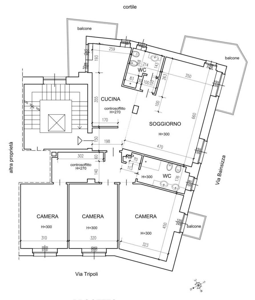 Appartamento via Tripoli, 115, Torino (zona Santa Rita) - planimetria 1