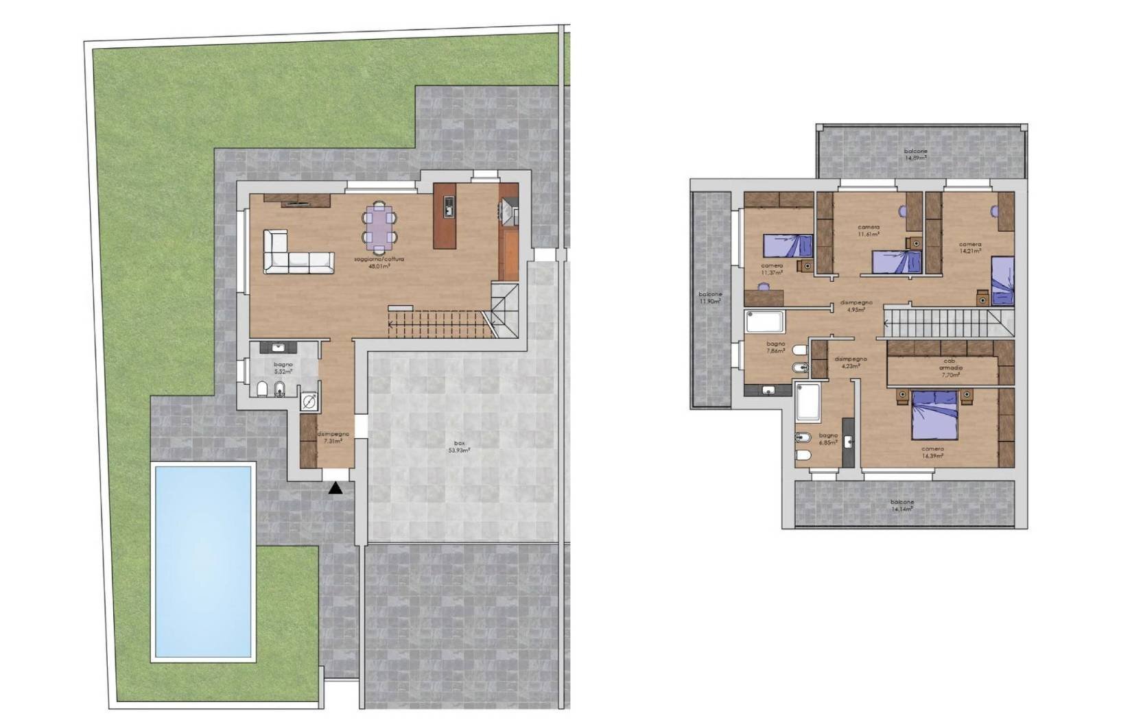 Villa via S. Rocco, 44, Bonate Sopra - planimetria 1