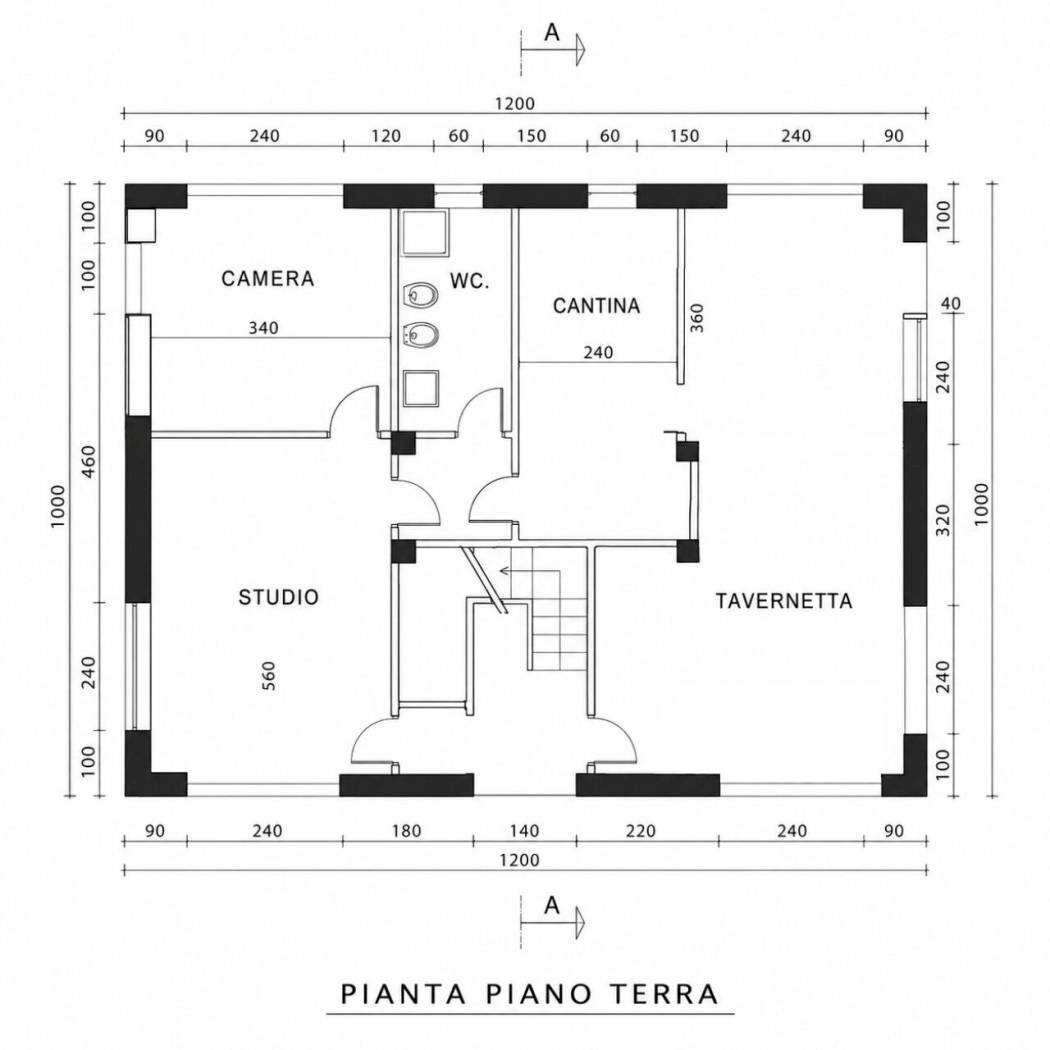 Villa Regione Garrone, 3, Reano - planimetria 1