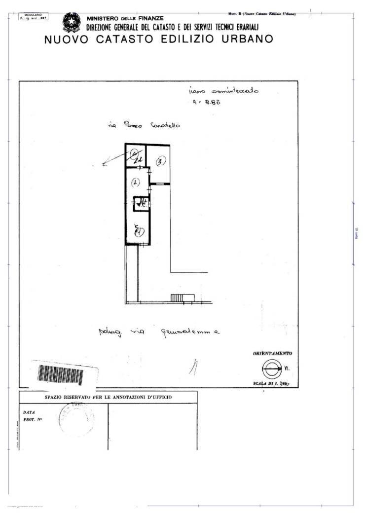 Trilocale via Martiri di Via Fani, 25, Valenzano - planimetria 1