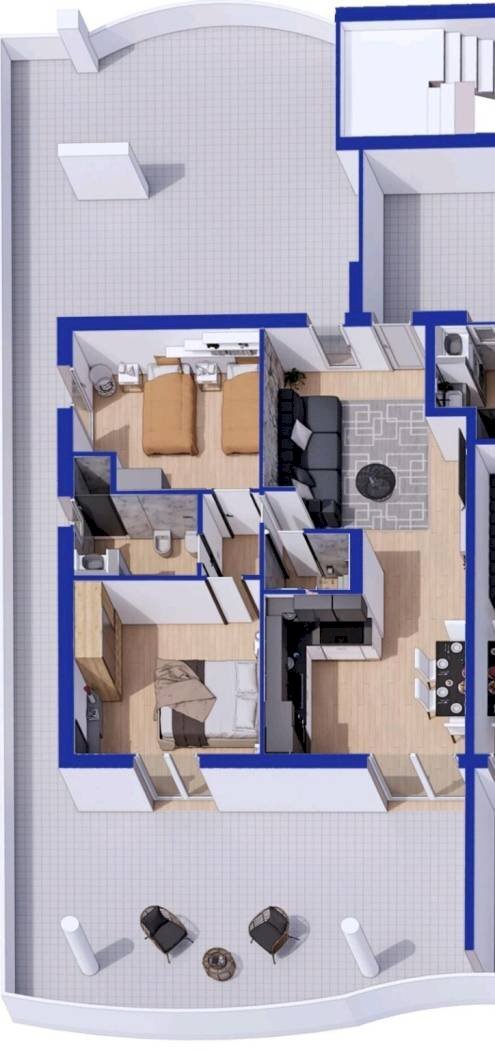 Three-room apartment Lungomare delle Palme, Siderno - floor plans 1