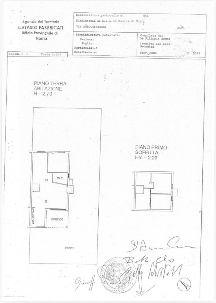Villa via dei Costaroni, 87, Riano - floor plans 1