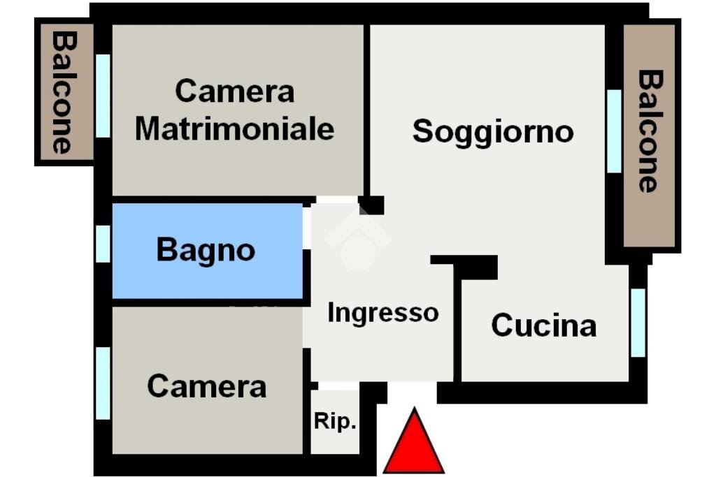 Three-room apartment Via Santa Cecilia, Carugate - floor plans 1