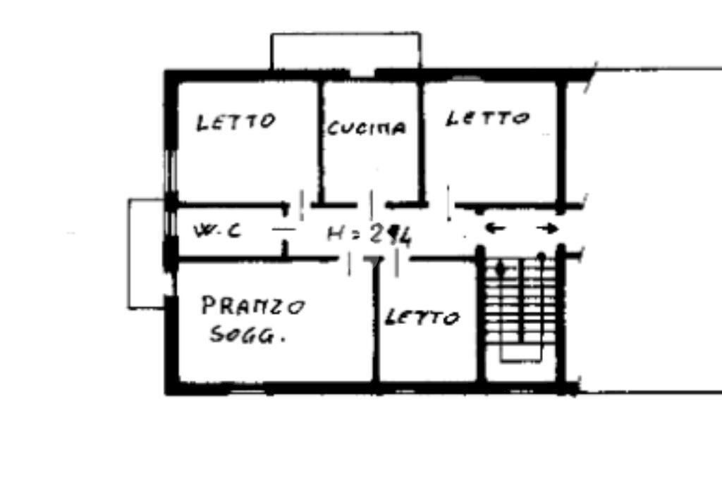 Four-room apartment Via Lucrezia Borgia, Ferrara - floor plans 1