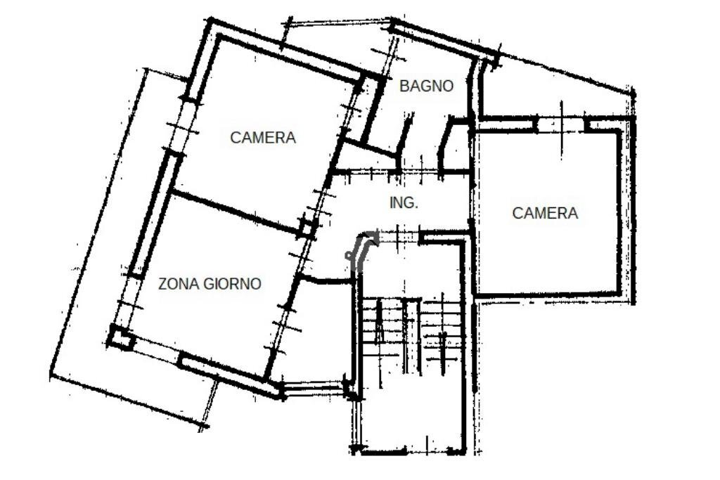 Three-room apartment Via Venticinque Aprile, Costigliole Saluzzo - floor plans 1