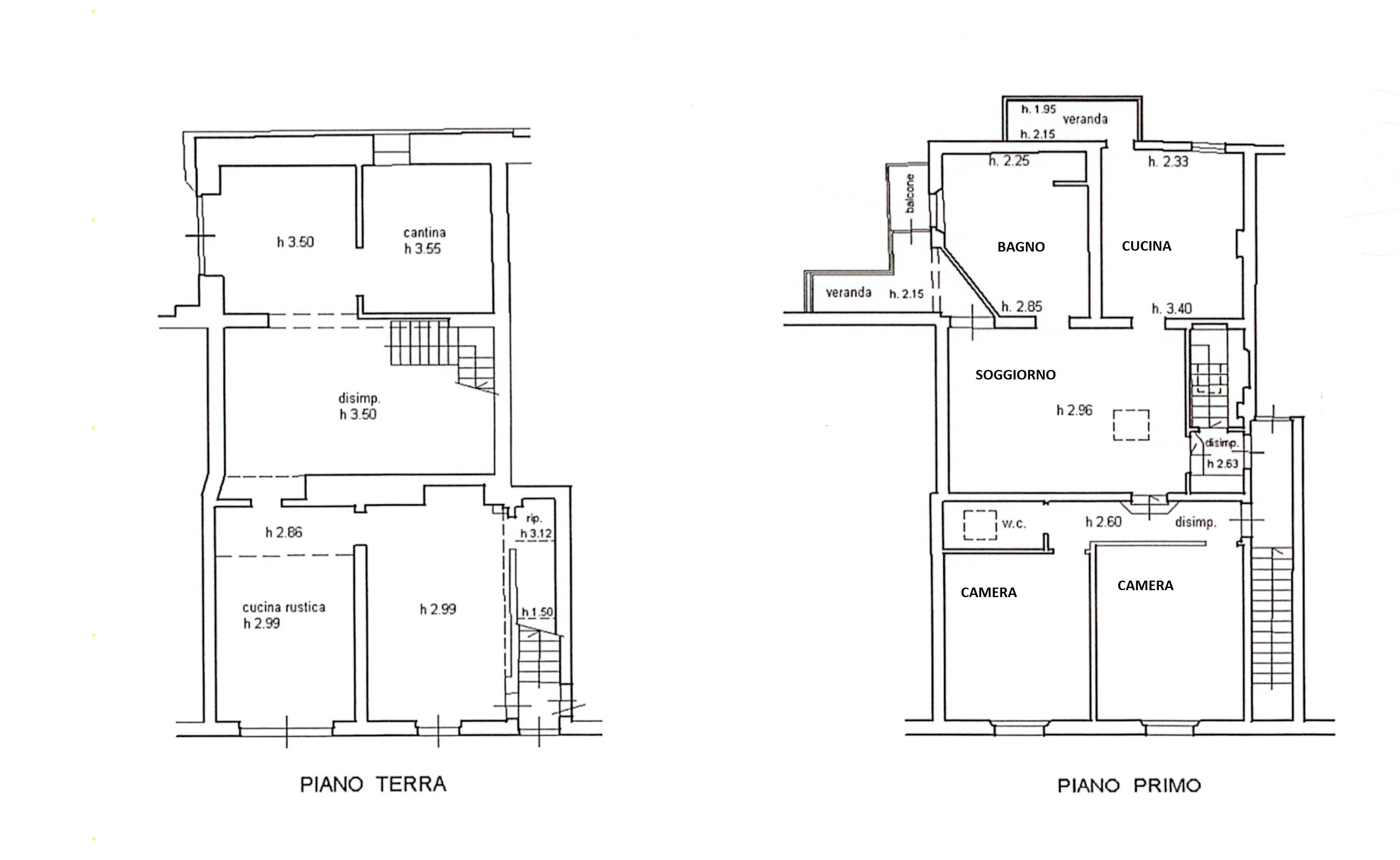 Townhouse Montelupo Fiorentino - floor plans 1
