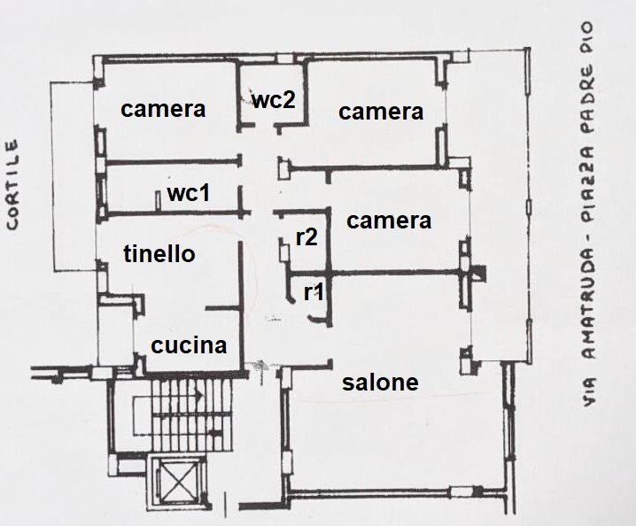 Four-room apartment via gaetano amatruda, 38, Foggia - floor plans 1