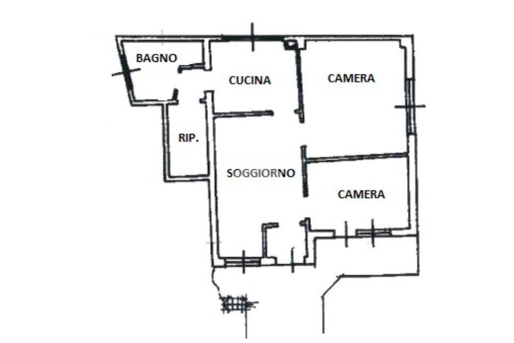 Semi-detached house Via del forno, Ivrea - floor plans 1