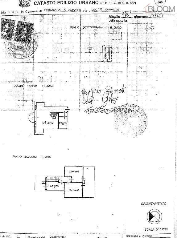 Foto 17 - Attico via Caralte
 
28, Perarolo di Cadore - planimetria 1