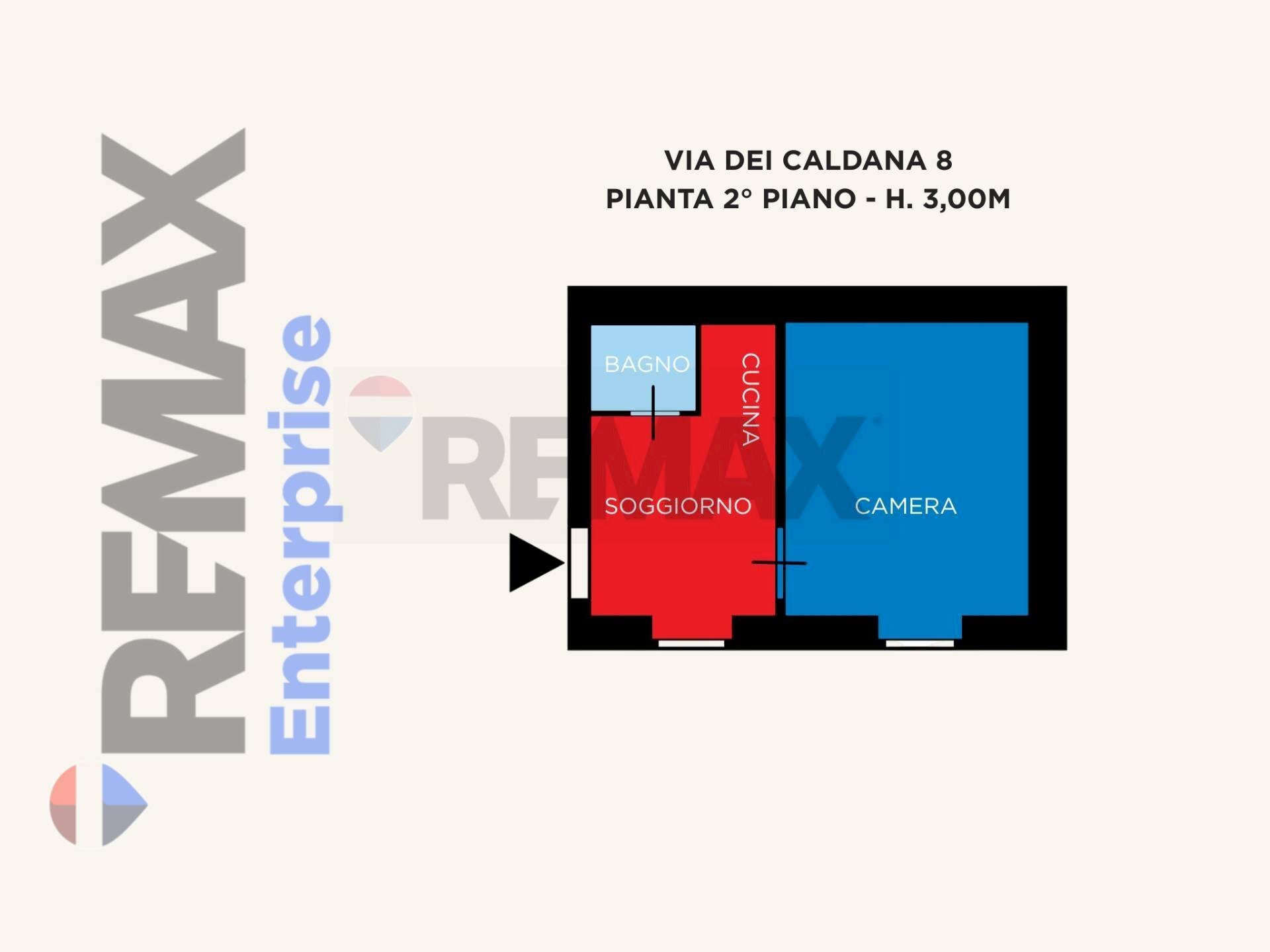 Pianta 2D - Two-room apartment Via Dei Caldana
 
8, Trieste - floor plans 1