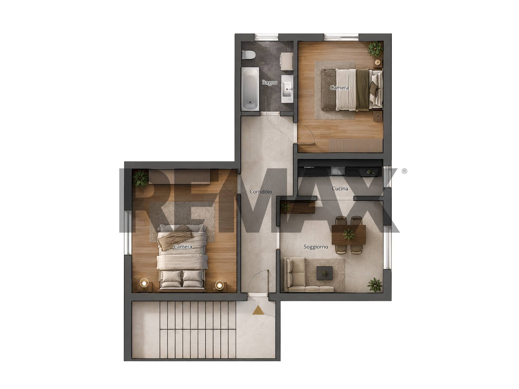 Pianta 3D - Four-room apartment Via Chioggia
 
4, Venezia - floor plans 1