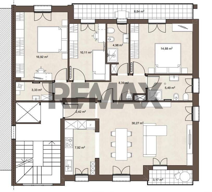Pianta 2D - Appartamento Viale Martiri della Libertà
 
18, Fidenza - planimetria 1