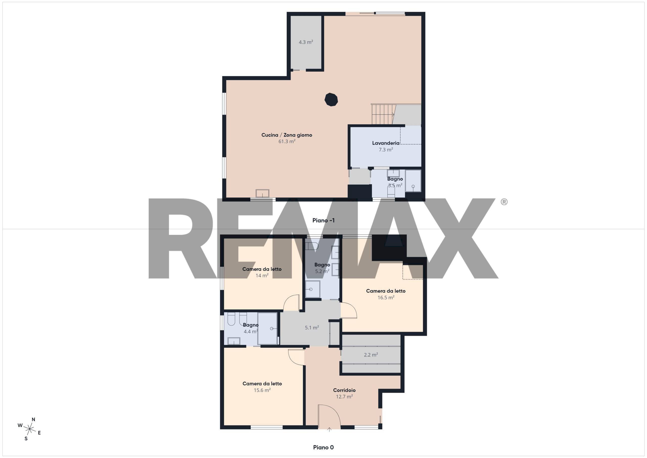 Pianta 2D - Semi-detached house Via Genova
 
21, Fiano Romano - floor plans 1