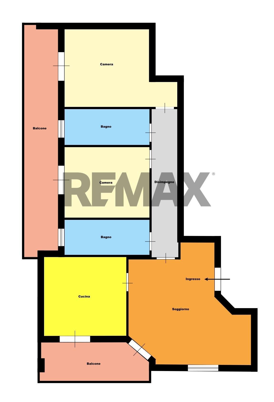 Pianta 2D - Three-room apartment VIA GIORDANO BRUNO
 
31, Marano di Napoli - floor plans 1