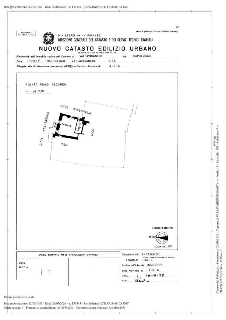 One-room apartment Frazione Dégioz, 59, Valsavarenche - floor plans 1