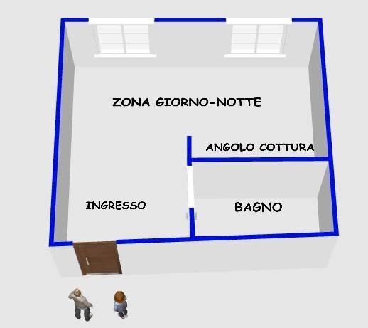 Monolocale via Lomellini, 15, Genova - planimetria 1