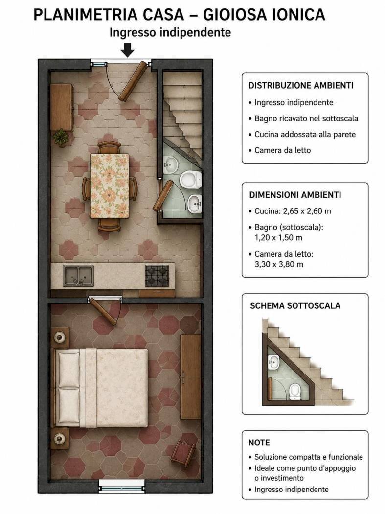 Monolocale vico Caracciolo, Gioiosa Ionica - planimetria 1