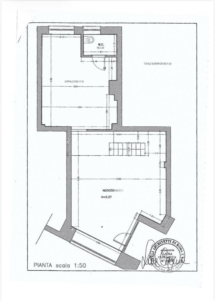 Shop via della Balduina, 105, Roma - floor plans 1