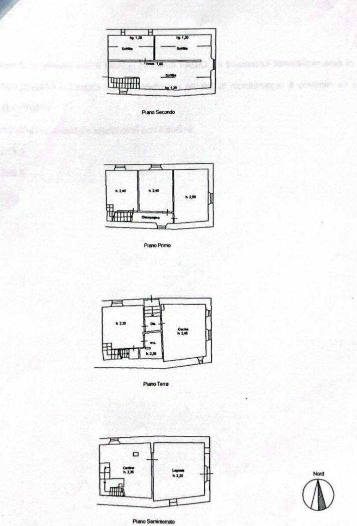 Independent house via Umberto I, Villa Basilica - floor plans 1