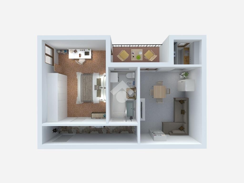 Two-room apartment Via Cesare Brivio, Milano (neighborhood Dergano) - floor plans 1