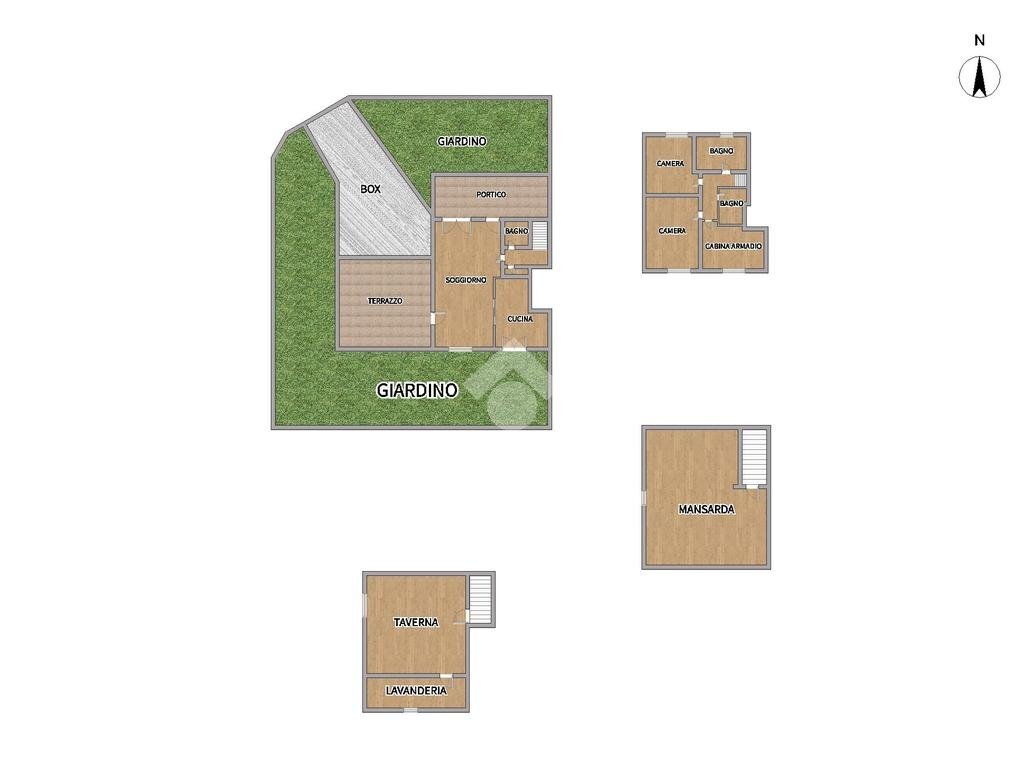 Portion of a house Via Alessandro Manzoni, Baranzate - floor plans 1